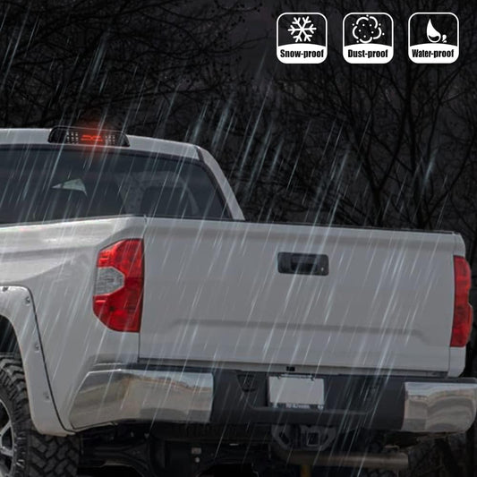 G-PLUS LED 3rd Third Brake Light Compatible with Toyota Tundra 2007-2018 Third High Mount Brake Tail Light Rear Brake Stop Tail Light Replace For# 81570-0C050(White Lens Black Base)