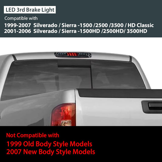 G-PLUS Third 3rd Led Brake Light Rear Cargo Lamp Compatible with Chevy Silverado GMC Sierra 1500 2500 3500 1999-2006/Fit Chevy Silverado GMC Sierra 1500HD 2500HD 3500HD 2001-2006 16525205 5978318