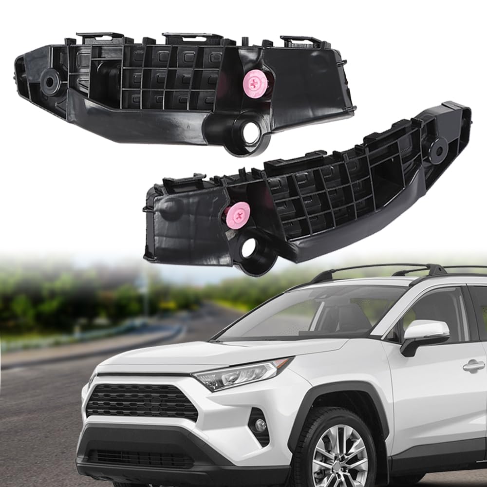 G-PLUS Front Bumper Support Spacer Retainer Brackets RH&LH Compatible with Toyota Rav4 2019 2020 2021 525350R090,525360R070, TO1023126, TO1033126