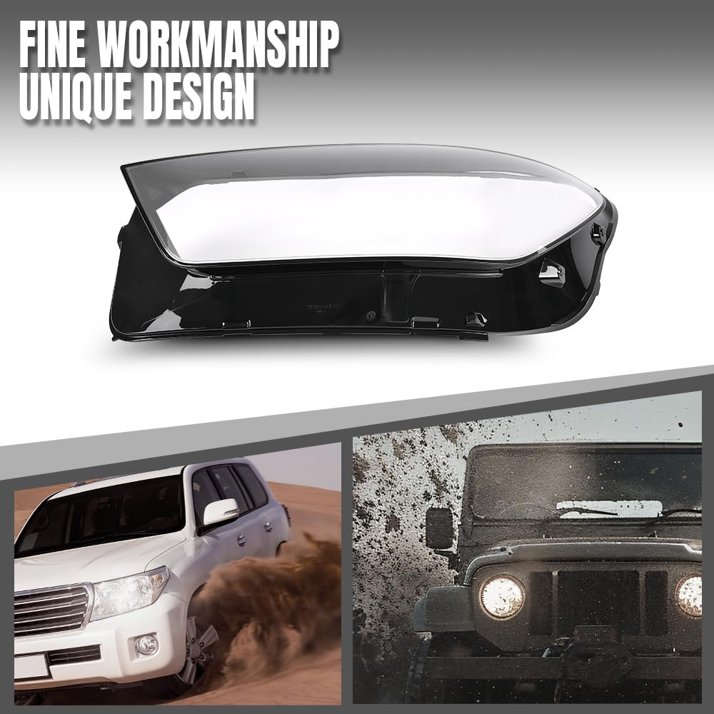 G-PLUS Headlight Lens Cover Compatible with Benz GLC Class W253 X253 2019 2020 2021 2022 Left & Right Front Headlamp Lens Cover Clear