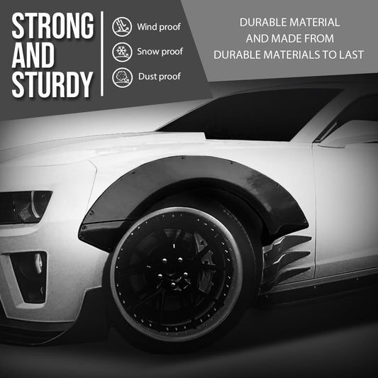 G-PLUS 4pcs Fender Flares w/Front Canards Compatible with Chevy Camaro ZL1 Only 2010-2015 MB Style Front & Rear Black