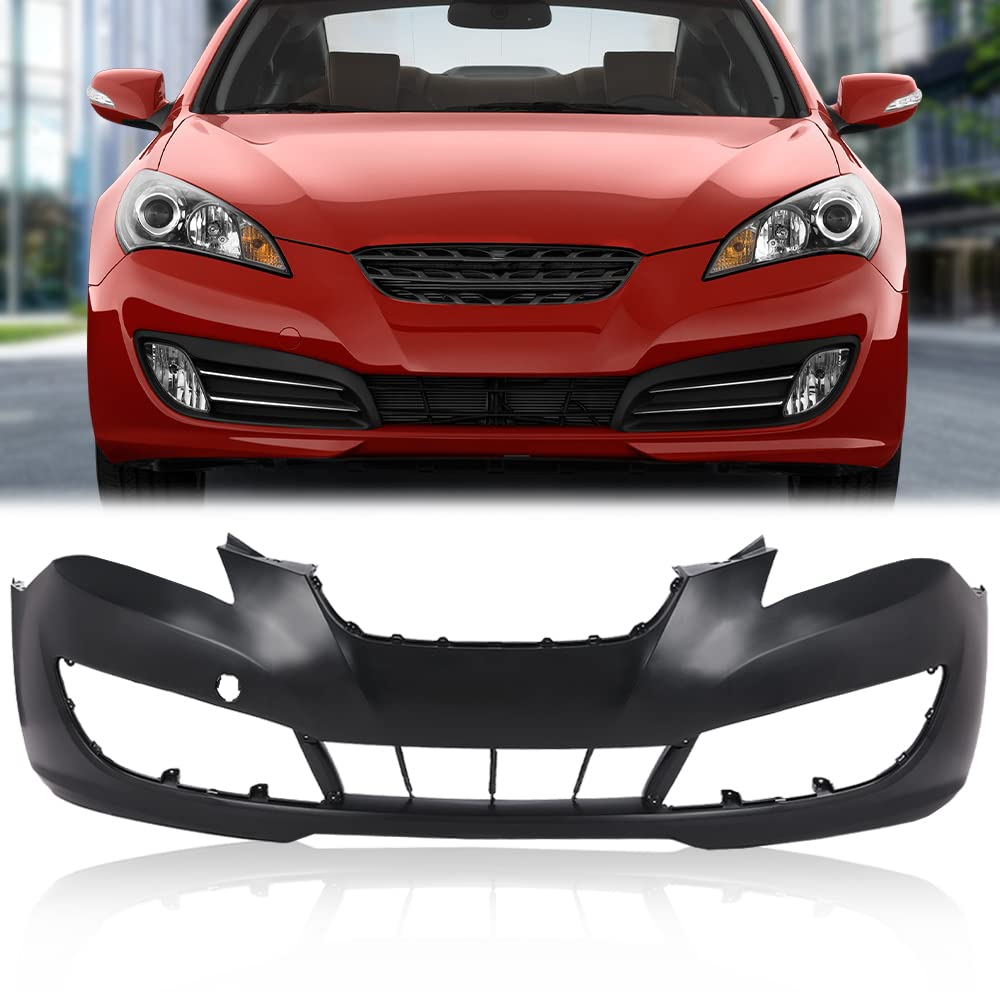 G-PLUS Primered Front Bumper Cover Fascia Compatible with 2010-2012 Hyundai Genesis Compatible with Coupe (2-Door) Models ONLY 615343714813 HY1000180 865112M000