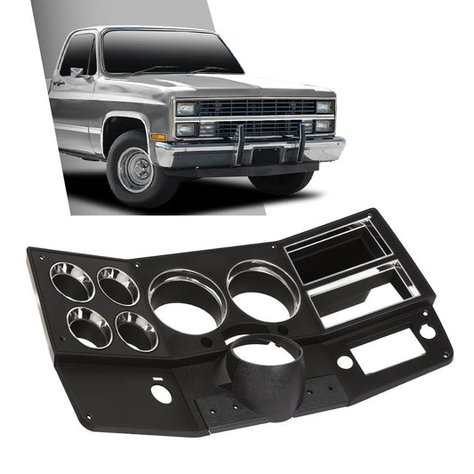 G-PLUS Dash Bezel W/Lower Column Cover with Storage Box Compatible with Chevy GMC Truck Blazer Suburban 1984-1987 without A/C & Wiper Switch Hole Black