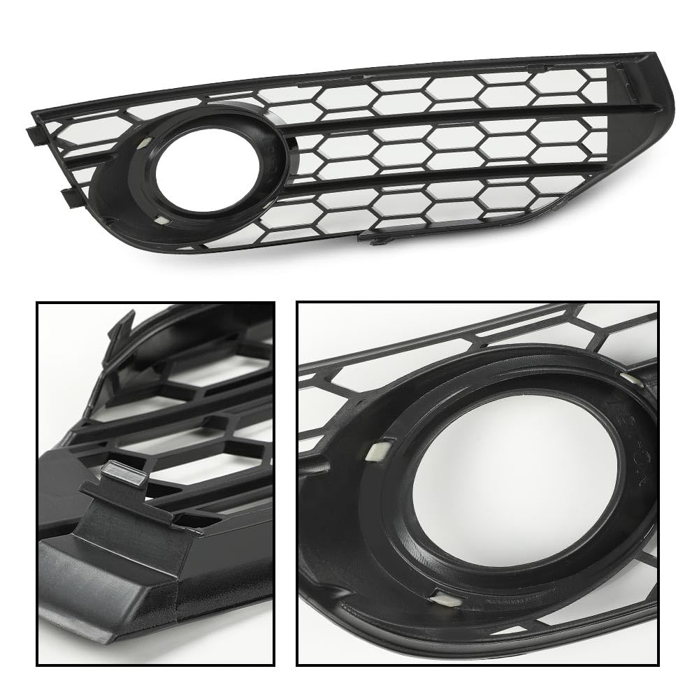 G-PLUS Front Bumper Fog Light Lamp Cover Grille Compatible with Audi A4 S-line S4 2013-2015 8K0807681L, 8K0807682M