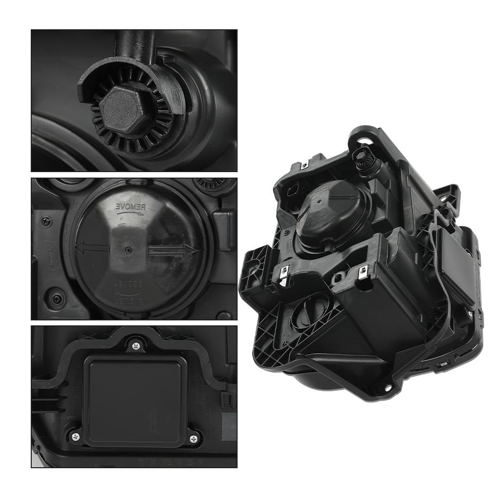G-PLUS Left HID/Xenon Projector Headlight Fit Chevy Blazer 2019-2021,Not fit Models w/Factory LED Headlight,Headlamp w/o Ballast & D3S Bulb Clear Lens Black Housing Bumper Headlamps,faros delanteros