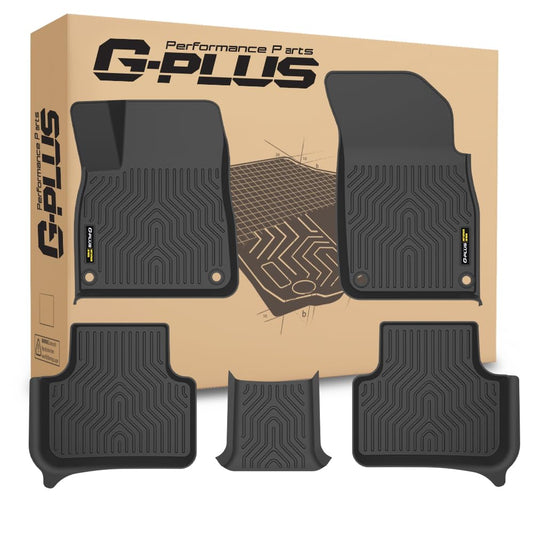 G-PLUS Floor Mats for Audi Q7 SQ7 Q8 2017-2025 All Weather TPE Black