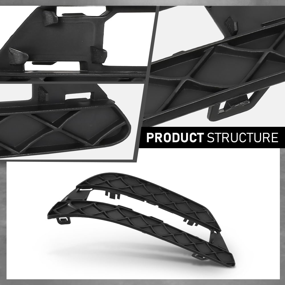 G-PLUS Pair Fog Light Cover Daytime Running Light Cover, Compatible with Benz C250 C350 2012-2015/C300 2012-2014, LH Driver & RH Right 2PCS, 2048803224, 2048803324