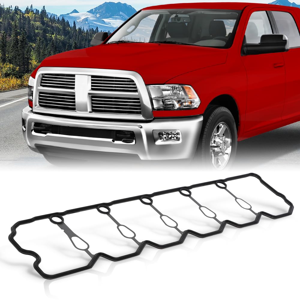 G-PLUS Pump Valve Cover Gasket Seal Compatible with Dodge Ram 2500 3500 1998‑2002/Fit for Cummins 5.9L 24V 1998-2002 3942137, 3946169, 4939178, 3935878
