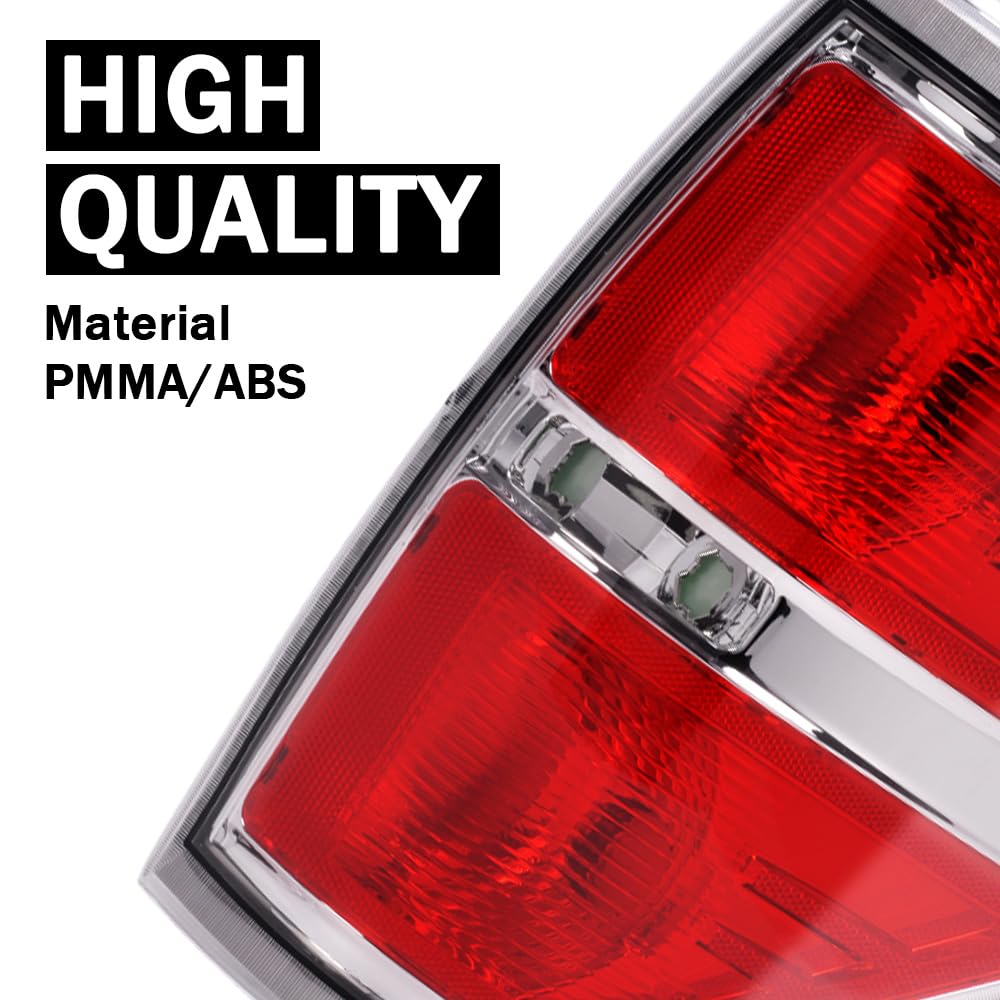 G-PLUS Rear Tail Lights Compatible With 2009-2014 Ford F150 2/4 Door (Not Fit Flareside Models,Not Fit Ogriginal Model with LED Tail Lamp) Brake Lamp luces traseras, faros traserosAssembly