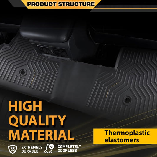 TPE Cargo Liners Compatible with Honda Pilot 2023 2024 2025 4PCS All Weather 1st & 2nd & 3rd Row Floor Liners Interior Accessories Cargo Liner