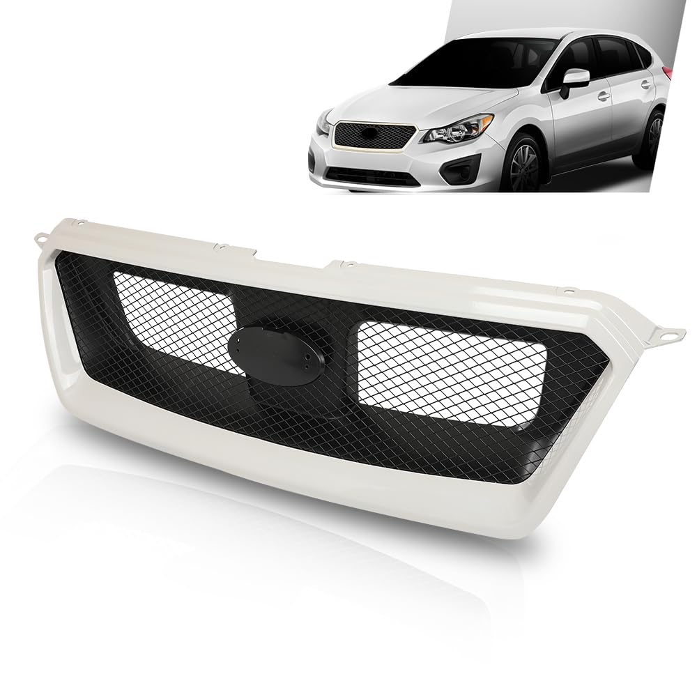 G-PLUS Mesh Grill Compatible with Suabru Impreza 2012-2014, Fit Subaru Impreza WRX/WRX STi 2012-2014, Fit Subaru XV Crosstrek 2013-2014 J1010FJ000 Front Bumper Mesh Grille Assembly