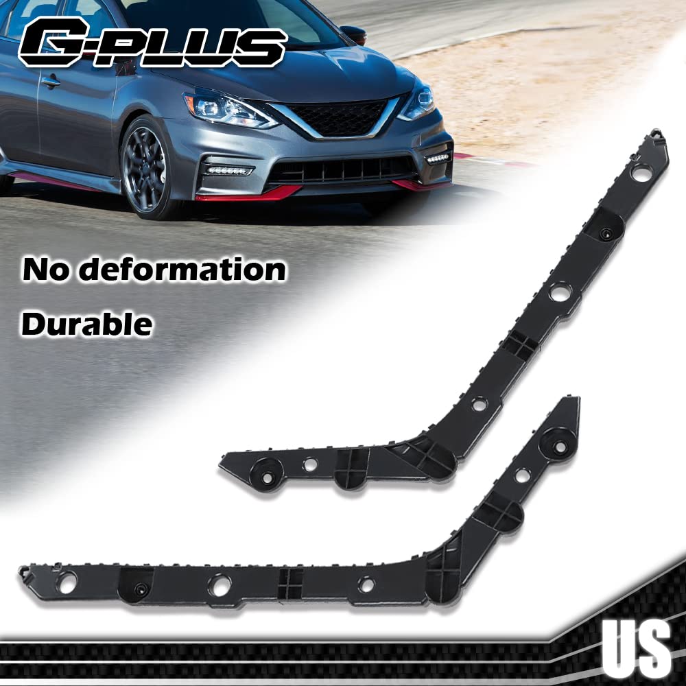 G-PLUS Rear Left & Right Bumper Bracket Set of 2 Compatible with 2013-2018 Nissan Sentra 852263SH0A, NI1133102, 852273SH0A, NI1132102