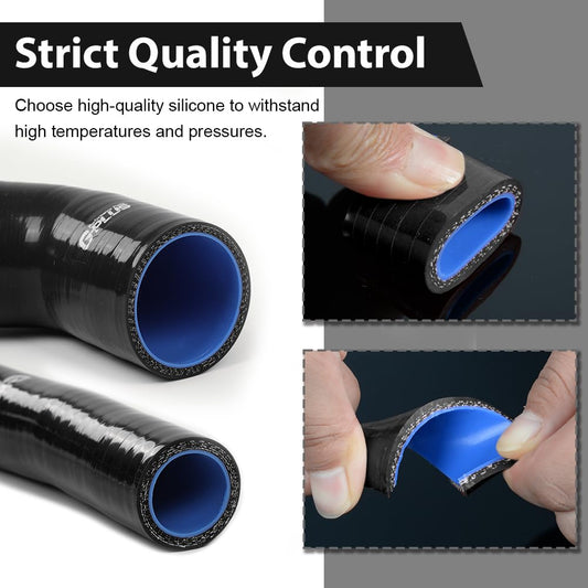 G-PLUS Black Radiator Hose Set Fit for HMMWV & Humvee 12339160 12339159 12339162 12340046
