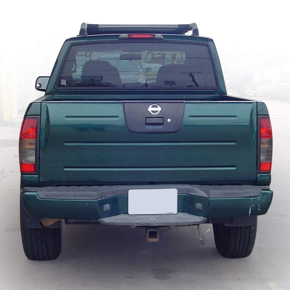 G-PLUS Tailgate Handle with Bezel Keyhole Replacement for 2001-2004 Nissan Frontier Textured Black Lift Gate Rear Outside Latch Replacement 906069Z400, 906068Z400
