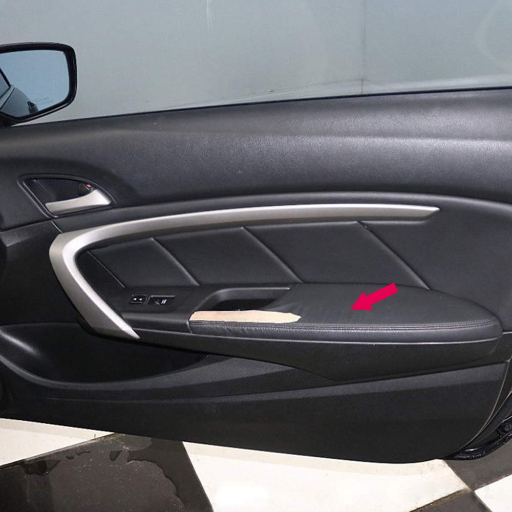 G-PLUS 2pcs Leather Front Door Panels Armrest Cover Replacement for Honda Accord Sedan 2008 2009 2010 2011 2012 Black