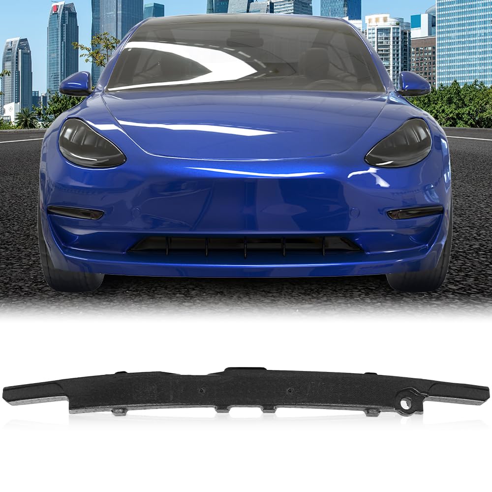 G-PLUS Front Bumper Reinforcement Absorber Foam Compatible with Tesla Model 3 2017-2023 1104669-00-F, 110466900F, 1104669 00 F Black