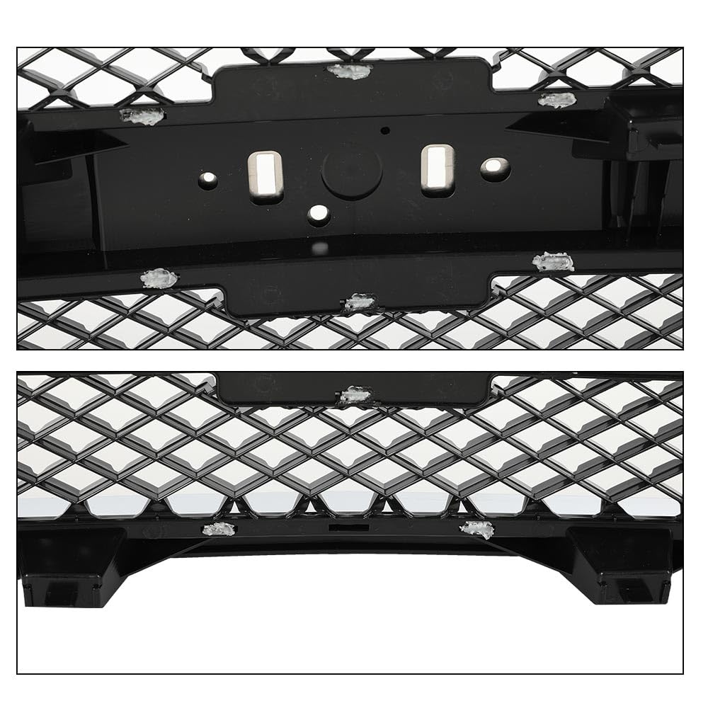 G-PLUS Chrome Truck Grill Compatible with Chevy Silverado 1500 Hybrid 2009-2013/Fit Silverado 1500 XFE 2010-2013/Fit Silverado 1500 LS LT LTZ WT 2007-2013 25810707 19303978 Front Bumper Grille Insert