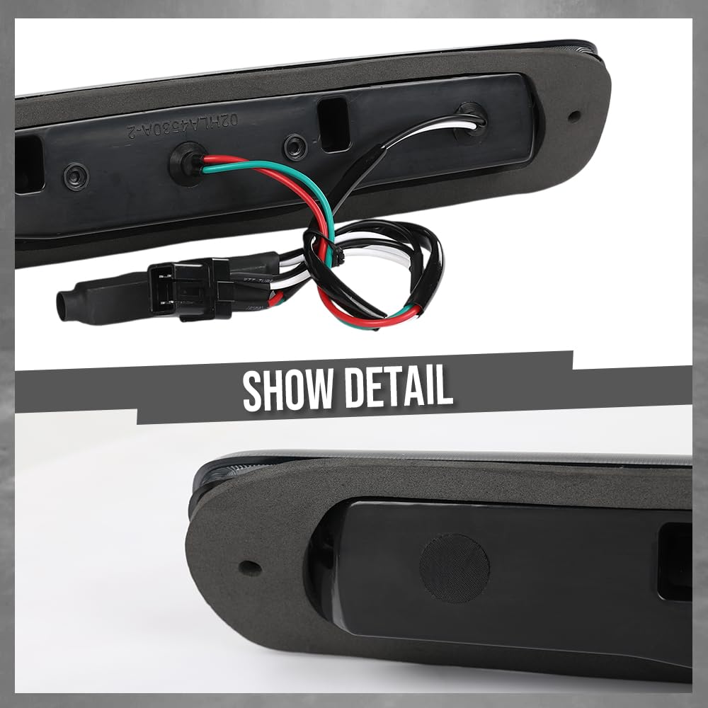 G-PLUS LED Third 3rd Brake Light Compatible with Chevy Silverado/GMC Sierra 1500 2500 3500 & HD Models 1999-2007 3rd High Mount Stop Lamp, Smoky Lens Clear Housing, 5978318 16525205