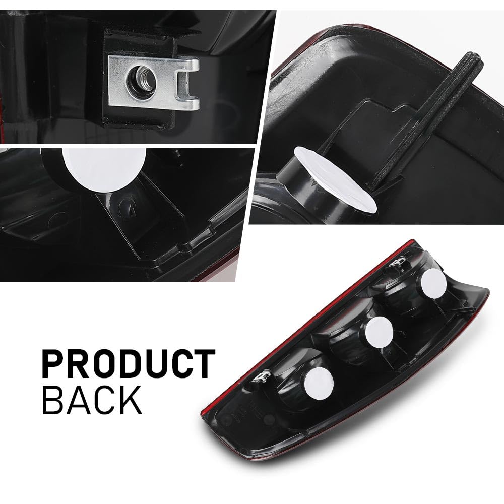 G-PLUS Rear Left Tail Light Assembly w/o Blubs Compatible with Chevy Colorado/GMC Canyon 2004-2012 Rear Brake Lamp Luces Traseras, GM2800164 19417444, Red Lens