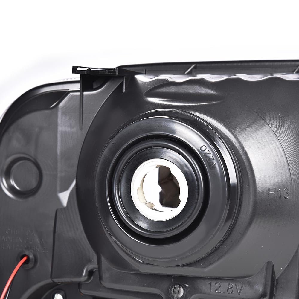 G-PLUS LED Headlights Compatible with Point Style Ford F250 F350 F450 F550 Super Duty 2005-2007 DRL BAR Headlamps Clear Lens Black Housing Amber Reflector,faros delanteros