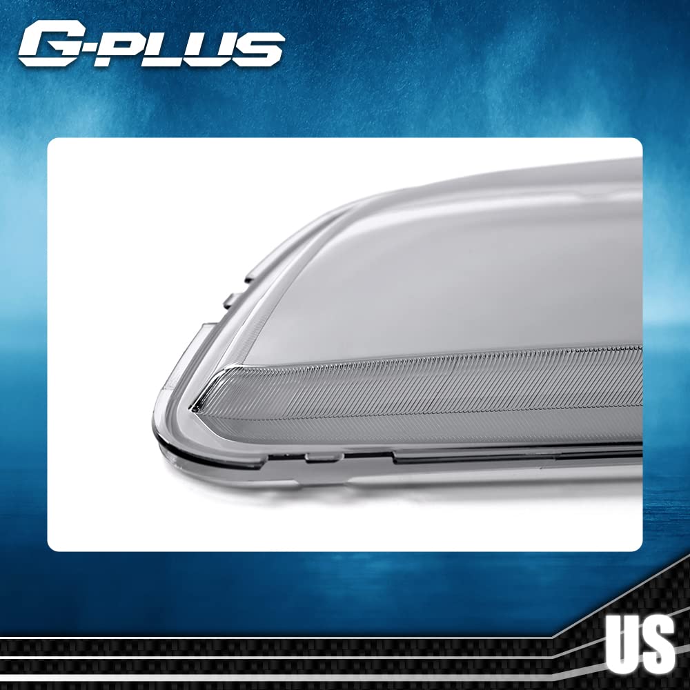 G-PLUS Front Headlight Lenses Cover Compatible with 2005-2009 Mustang,(NOT ForShelby GT500 Models),Chrome Housing A Pair Left & Right Side (Smoky Lens)