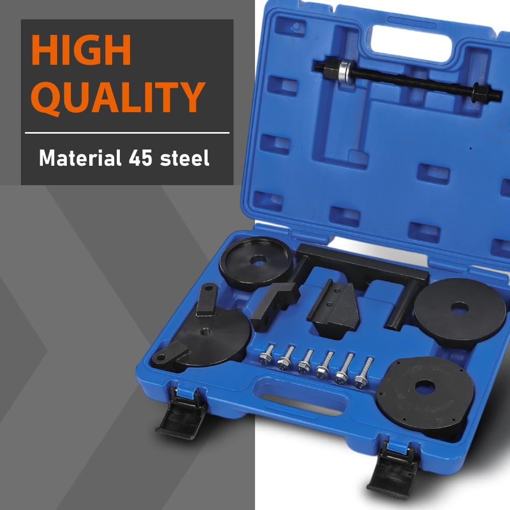 G-PLUS Transmission Rubber Mount Bushing Extractor Tool Kit Compatible with BMW E90, E91, E92, E60, E61, F07, F10, F11, F01, F02, E84, 45 Steel Black
