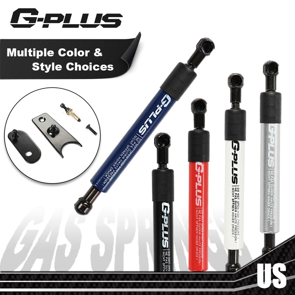 【Multi-Colored】 G-PLUS Truck Tailgate Assist Shock Struts Bar Lift Support Compatible with 2008-2017 Chevy Silverado 1500 2500HD 3500HD,GMC Sierra Gas Spring Struts Matt Silver