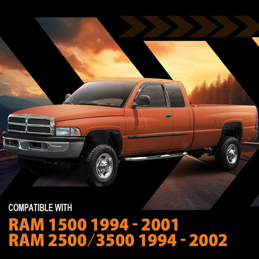 G-PLUS Out-Channel Mount Ventvisor Window Deflectors Compatible with Dodge Ram1500 1994-2001 Fit Dodge Ram 2500 3500(Includes Models w/Towing Mirror) Regular Cab Only 1994-2002 2PCS Smoky