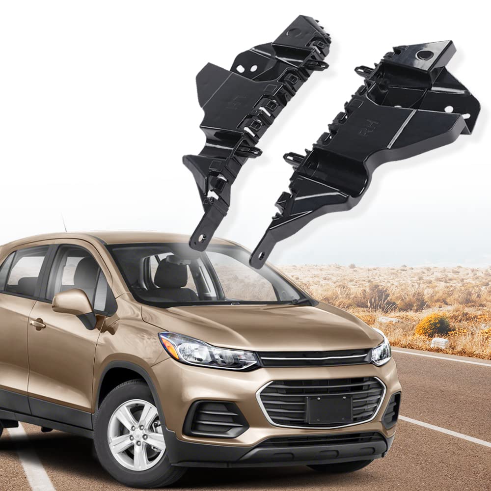 G-PLUS Front Bumper Mounting Retainer Bracket Left Right Pair Compatible with Chevy Trax 2017 2018 2019 2020 2021 2022 42566652 42566653 GM1042157 GM1043157