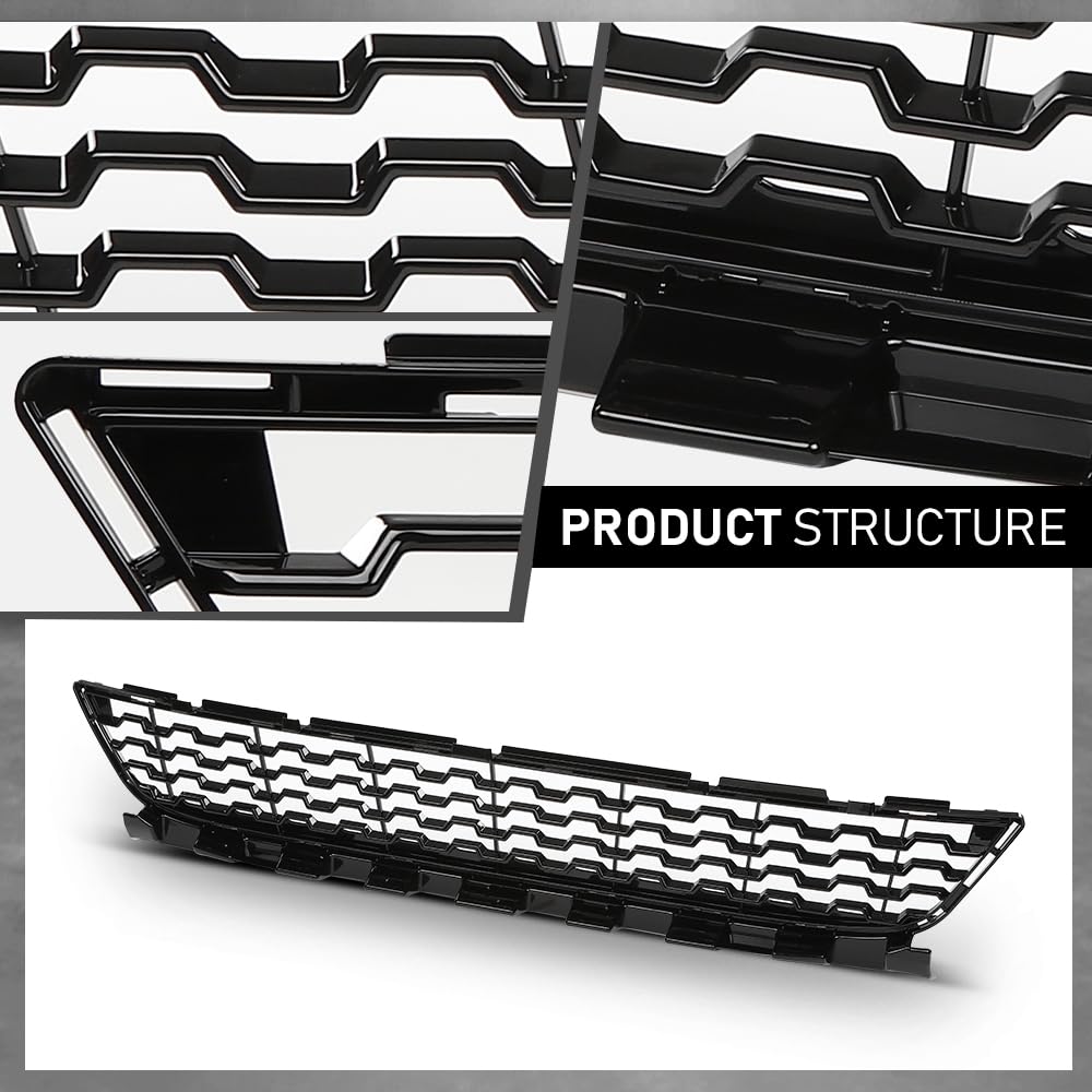 G-PLUS Front Center Bumper Grille, Compatible with BMW 740e M760i M760Li 2017-2019, Fit BMW 740i 750i 750Li 2016-2019, 51118092154, BM1036166