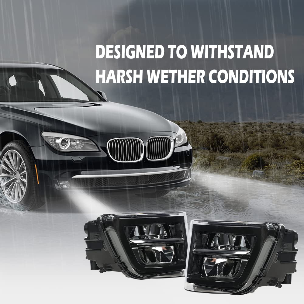 G-PLUS 2x Front Bumper Fog Lights Compatible with BMW 7er Facelift F01 / F02 LCI (ab Baujahr 07/2012) 63177311287, 63177311288 Fog Lamp Accessories neblineros para autos delantero faros antiniebla