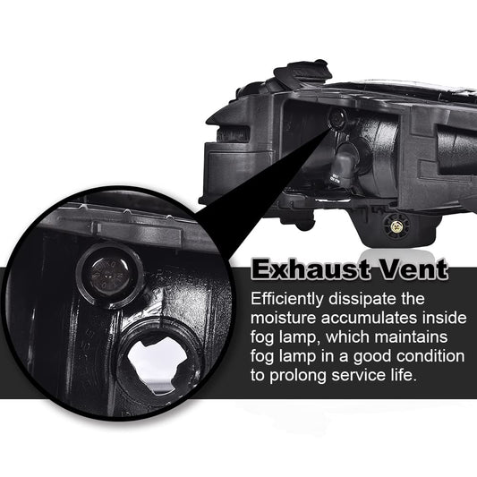 G-PLUS Front Bumper Fog Light Assembly Compatible with Sonata 2011 2012 2013 Driving Fog Lamps 92201-3Q000 92202-3Q000 HY2593134 HY2592134
