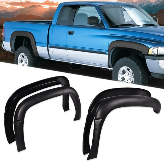 G-PLUS Fender Flares Compatible with Dodge Ram 1500/2500/3500 Models Only 1994-2001 Textured Matte Pickup Truck Accessories Trim Cover Protector 4pcs