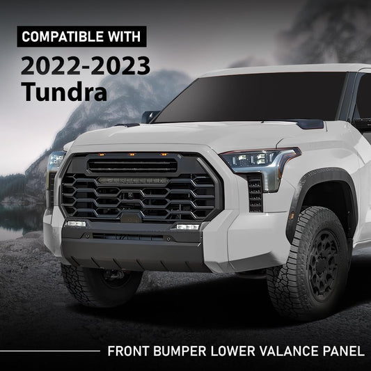 G-PLUS Front Bumper Lower Valance Panel Compatible with 2022-2023 Toyota Tundra TO1095226, 539110C100 Black