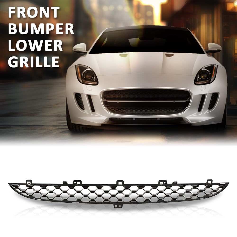 G-PLUS Front Bumper Grille Grill Compatible with Jaguar F-Type 2014-2017 Replacement for T2R2860