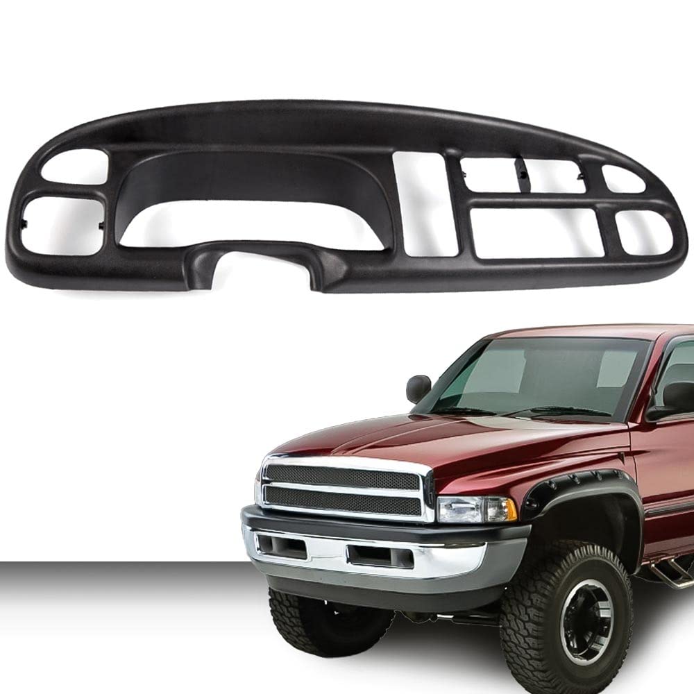 G-PLUS Dash Cover Bezel With 8 Clips Compatible with Dodge Ram 1500 1998-2001/ Ram 2500 3500 1998-2002#5GK51DX9AA, 5EU11DX9AB, 68042746AC, 998-15163 Dashboard Panel