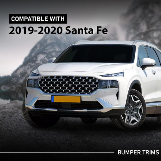G-PLUS Front Bumper Trims Compatible with Hyundai Santa Fe SEL Plus 2019,Fit Hyundai Santa Fe (submodel: Essential, Limited, Luxury, Preferred, Preferred Turbo, SE, SEL, Ultimate) 2019-2020 Chrome