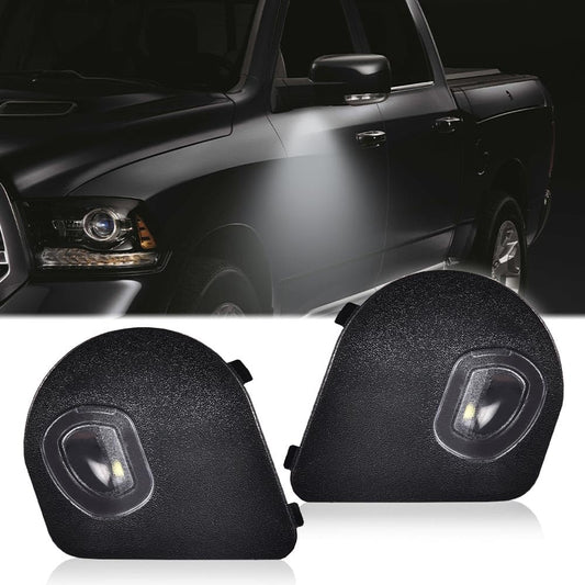 G-PLUS Mirror Puddle Lights Compatible With 10-18 Dodge Ram 1500 2500 3500 4500 5500,OEM Factory Right & Left Mirror Puddle Lights,2pcs
