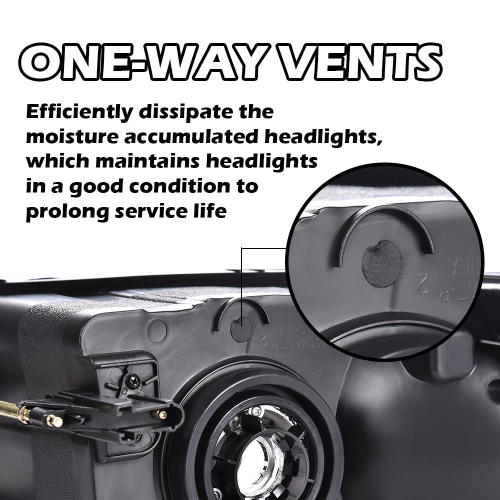 G-PLUS Headlights Assembly, Compatible with Dodge Ram 1500 2500 3500 2002 2003 2004 2005 Bumper Headlamps, Clear lens Chrome Housing Clear Reflector