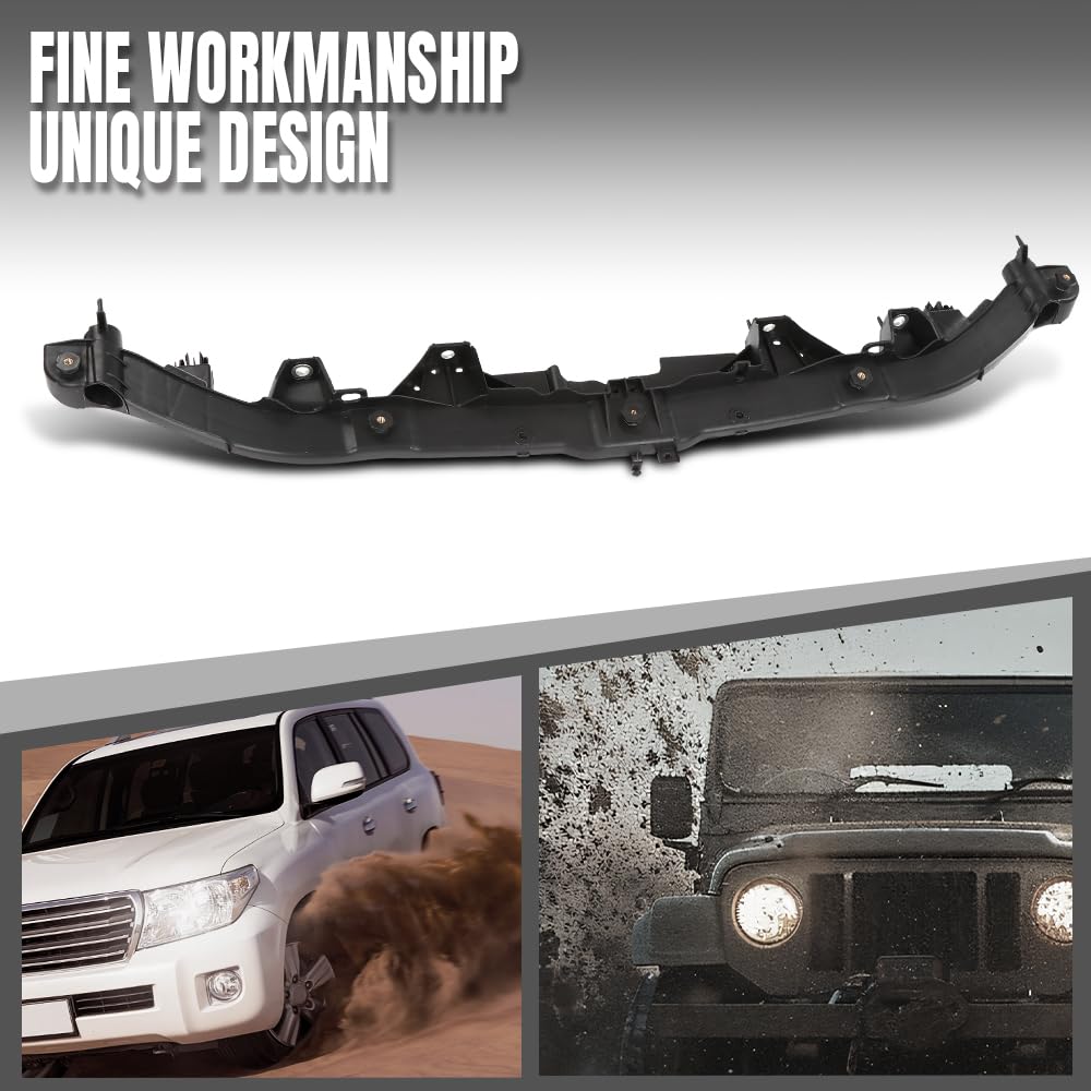 G-PLUS Front Radiator Support Compatible with Porsche Cayenne All Engine 3.0L 3.6L 4.8L 2011 2012 2013 2014 2015 2016 2017 2018 95850593140 Black