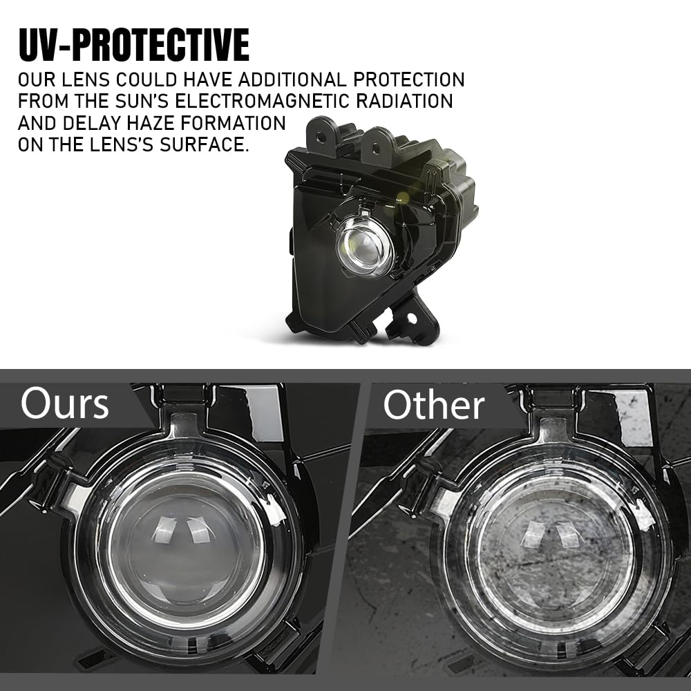 G-PLUS LED Front Bumper Fog Light Lamp Left Driver Side Compatible with LX GX460 2014-2023 8122060110 Black