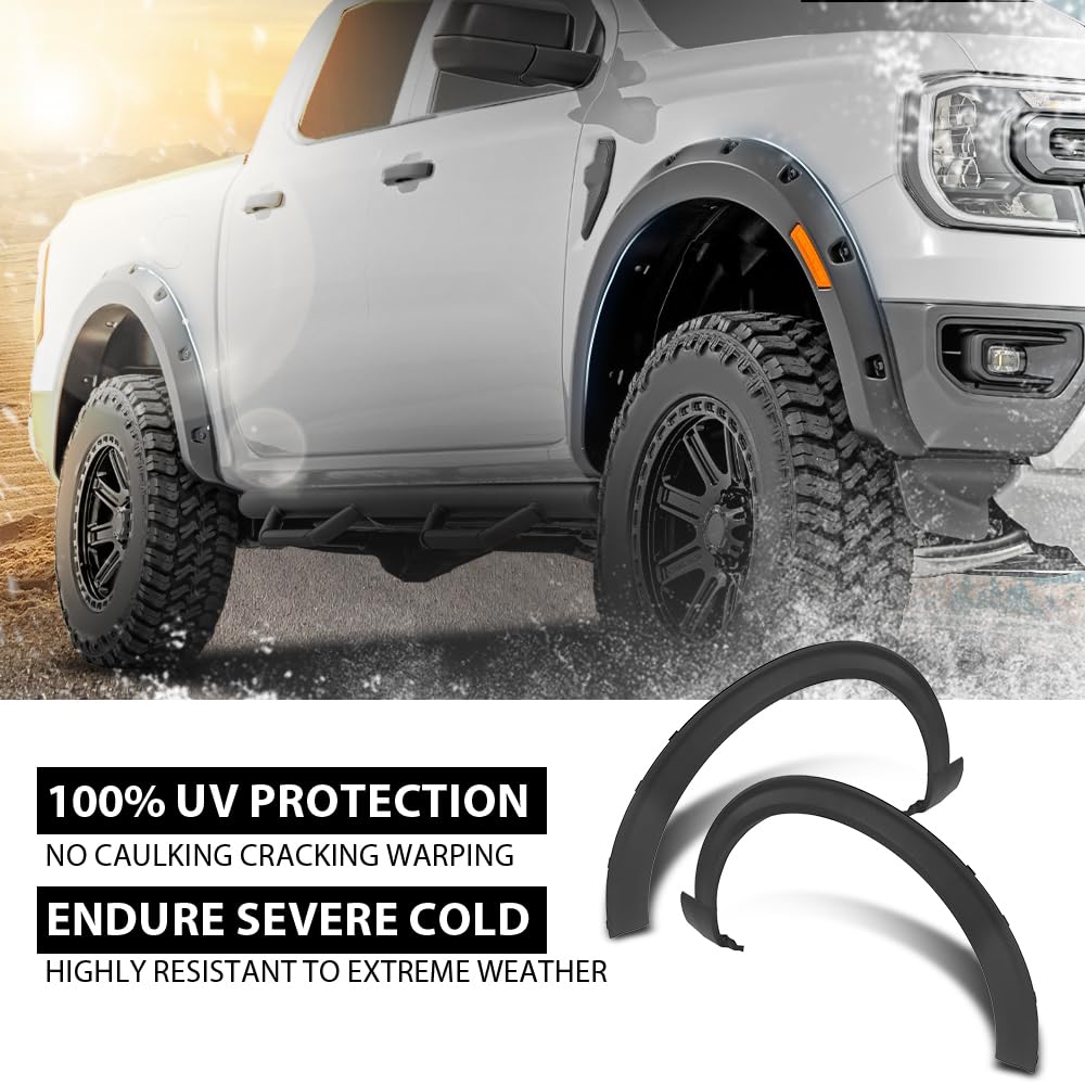 G-PLUS Front Left & Right Fender Flares Compatible with Ford Explorer 2020-2024, Fit Ford Police Interceptor Utility Base 2020-2023, LB5Z16038AC LB5Z16038AA, Factory Style