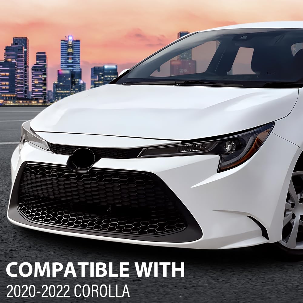 G-PLUS Front Upper Bumper Grille Compatible with Toyota Corolla LE XLE 2020 2021 2022 53111-12E60 53111-02850 TO1200442