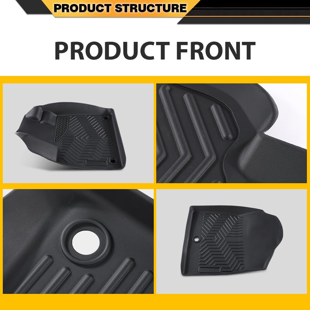 TPE Cargo Liners Compatible with Honda Pilot 2023 2024 2025 4PCS All Weather 1st & 2nd & 3rd Row Floor Liners Interior Accessories Cargo Liner