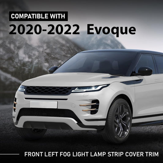 G-PLUS Front Left Upper Fog Light Lamp Strip Cover Trim Compatible with Land Rover Range Rover Evoque 2020-2022
