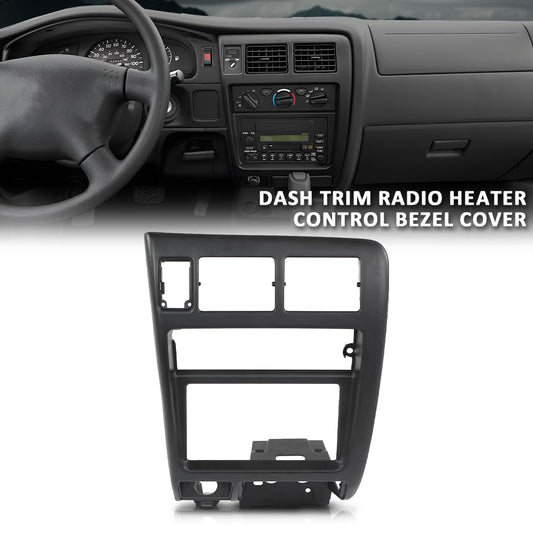 G-PLUS Center Dash Climate Control Radio Bezel Trim Compatible with Toyota Tacoma 1998-2004 Black Dashboard Panel