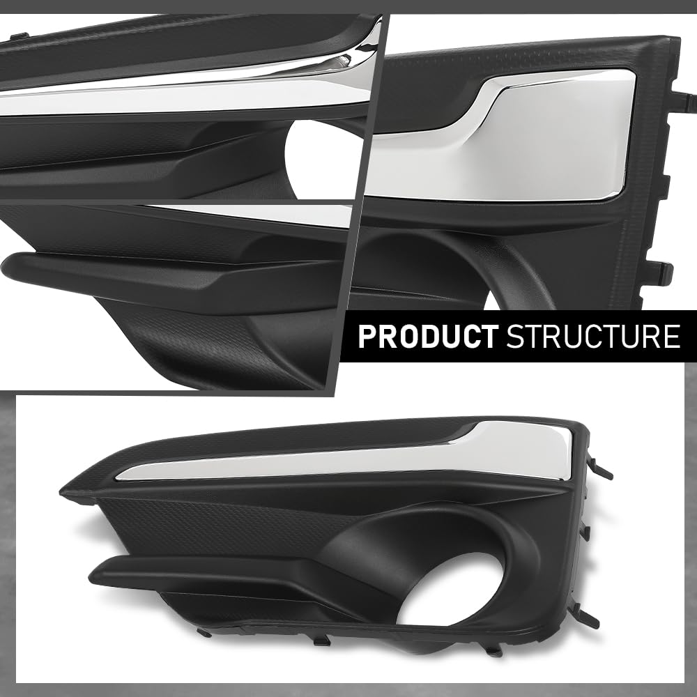 G-PLUS Fog Light Trim Compatible with Driver and Passenger Fit Subaru Impreza 2017-2019, Fit For Models with Chrome Trim 57731FL040