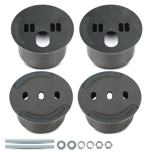 G-PLUS Universal Front Air Ride Bag Brackets Kit Cups 4.5" OD Compatible with Any Cars & Trucks with 4.5" Front Coil Spring Diameter