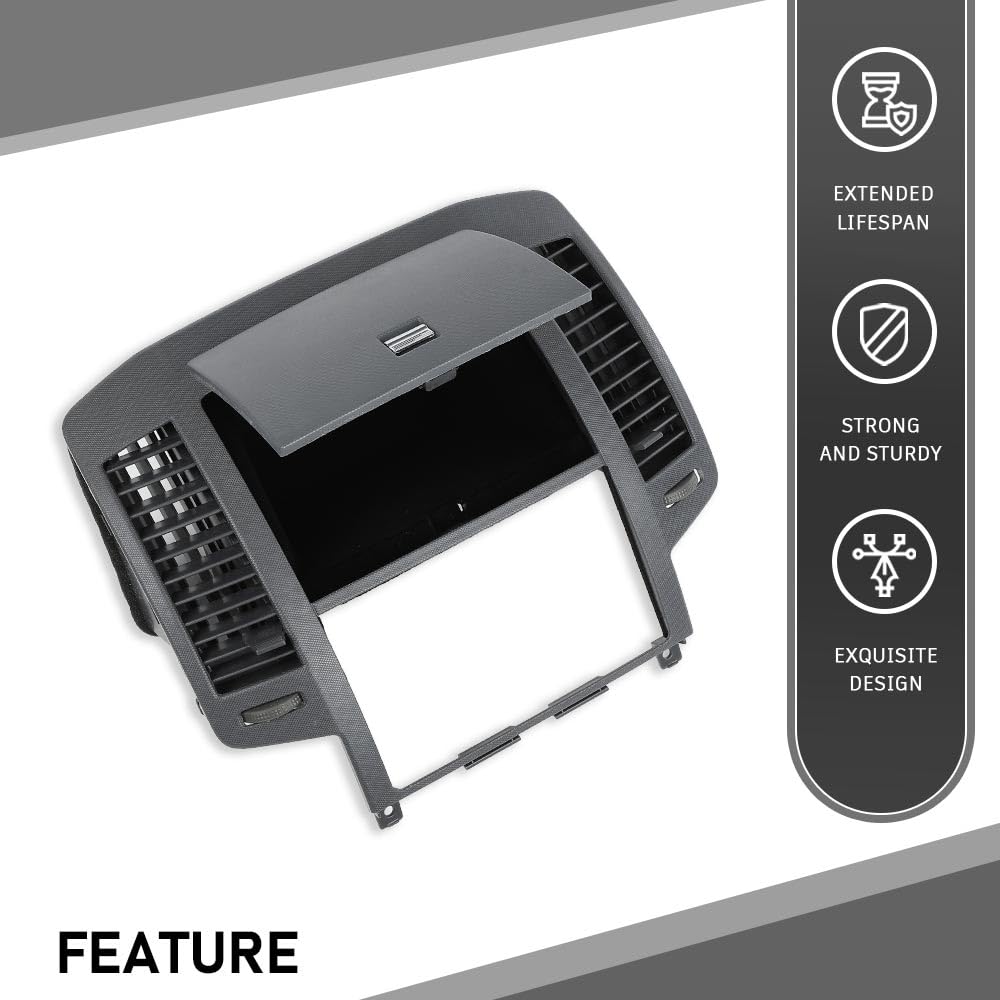 G-PLUS AC Center Dash Bezel Panel Vents Cubby Storage Compatible with Nissan Altima 2005-2006 Gray Dash Cover