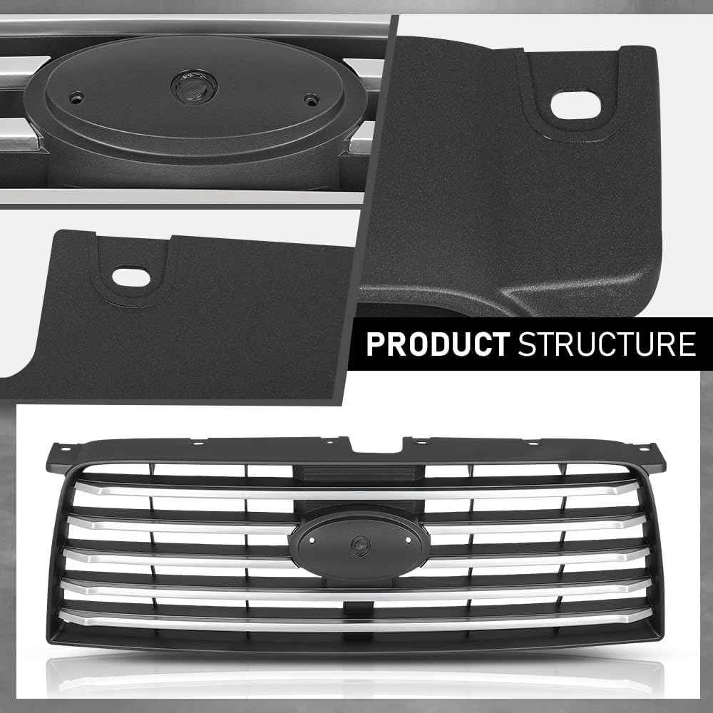 G-PLUS Front Bumper Grille Compatible with Subaru Forester 2006-2008 91121SA082, SU1200136